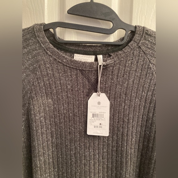 🔥🔥NWT Everyday Sunday Black Leisure Crew Neck - Picture 7 of 7